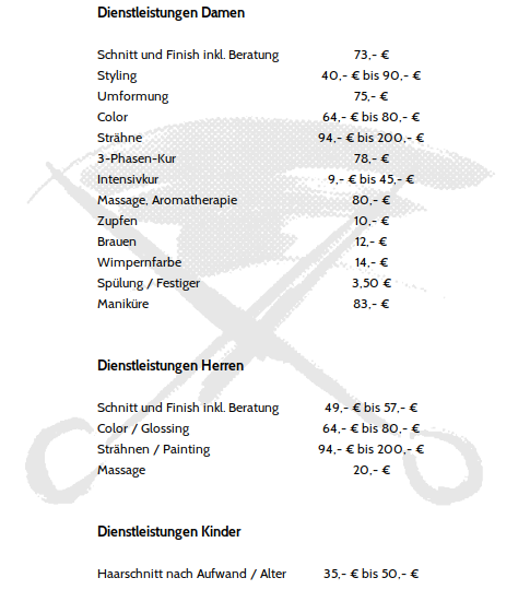 Meine Dienstleistungen und Preise
